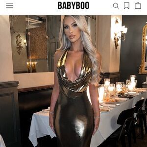 Elegant Gold Evening Gown